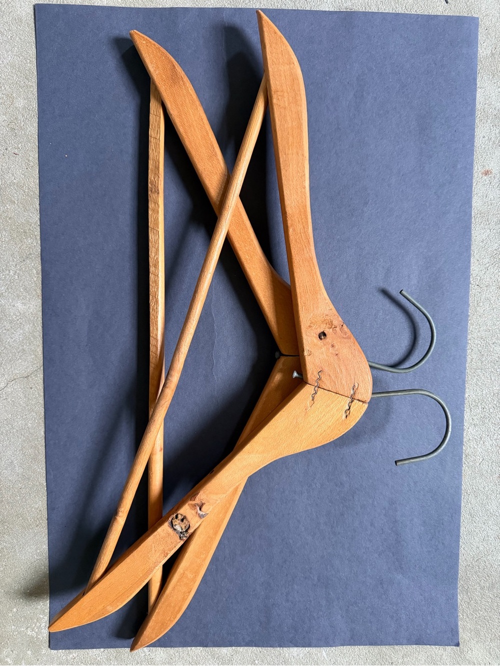 Vintage Wooden Hangers - Tan